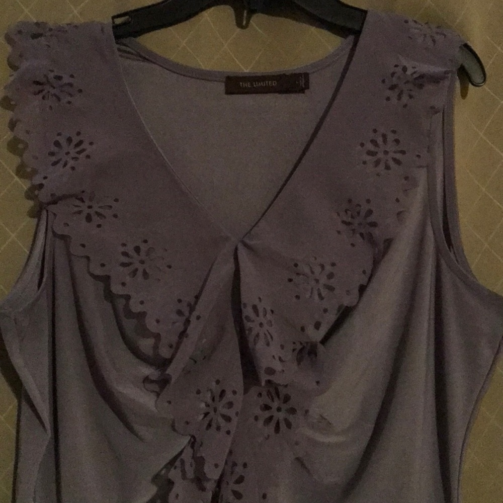 The Limited Purple Ruffle Tank Top - Picture 3 of 5